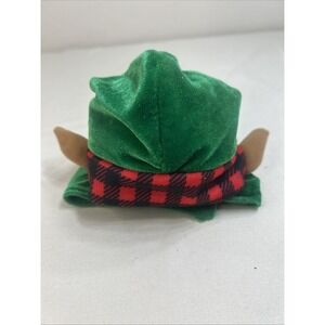 NWT Simply Dog Medium/Large Dog Hat Green Velvet Elf With Ears